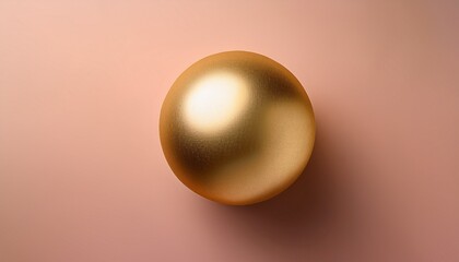 golden sphere with metallic accents on pastel background