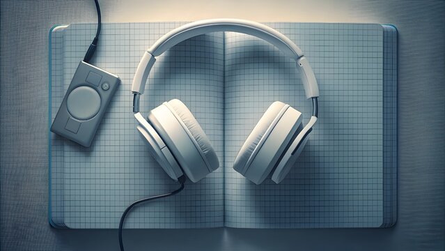 International Podcast Day Illustration With Podcast Radio headphones and microphone