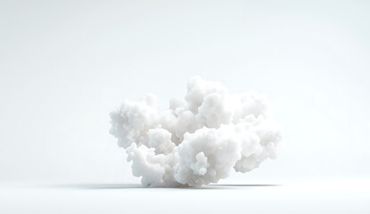 Simple cloud icon design with soft, fluffy appearance against white background evokes sense of calm and tranquility