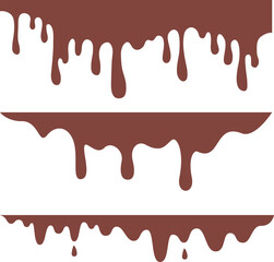 Melted chocolate drip vector illustration