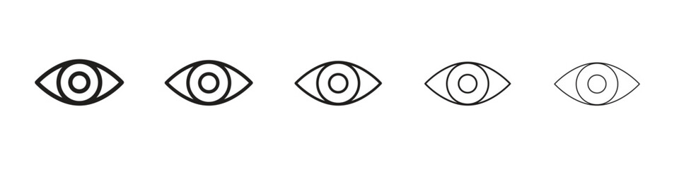 Eye icon. Thin line illustration. outline drawing, Editable stroke
