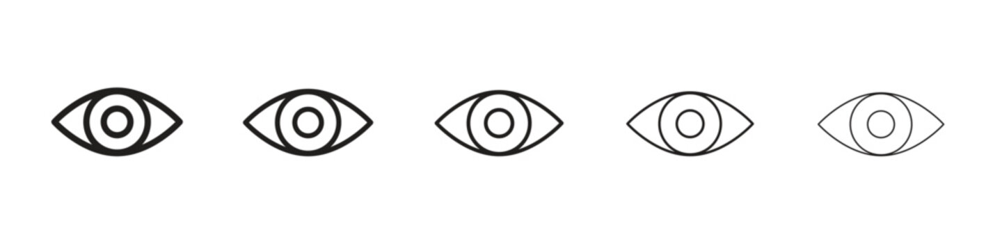 Eye icon. Thin line illustration. outline drawing, Editable stroke