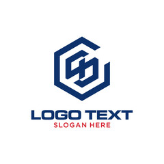 Hexagonal Abstract Letter S/SS Logo
