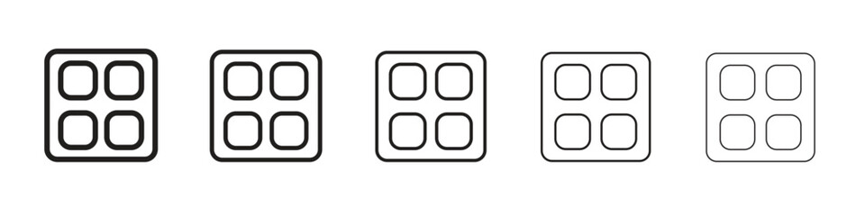 Apps icon. Thin line illustration. outline drawing, Editable stroke