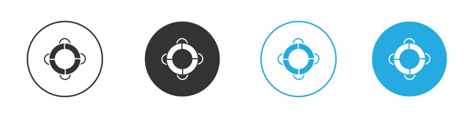 Life buoy icon design Concept collection for UI UX