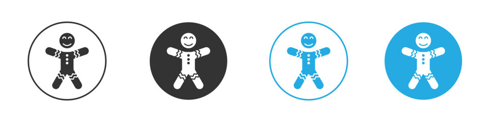 Gingerbread man icon design Concept collection for UI UX