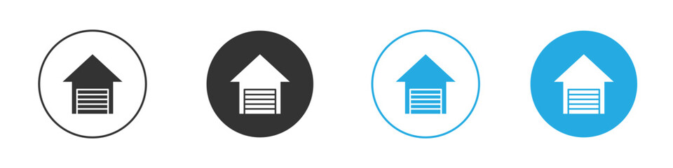 Garage icon design Concept collection for UI UX