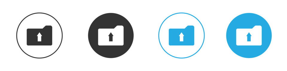 Folder upload icon design Concept collection for UI UX
