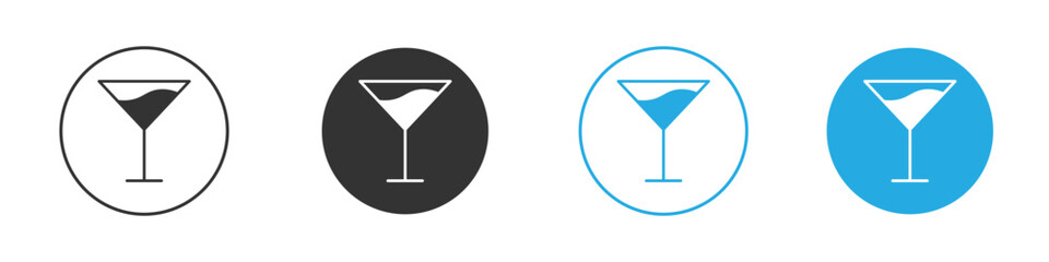 Cocktail icon design Concept collection for UI UX