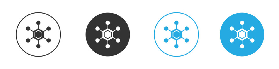 Chart connected icon design Concept collection for UI UX