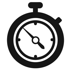 silhouette Time icon on white background