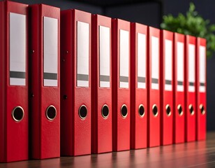Row of red file folders (1)
