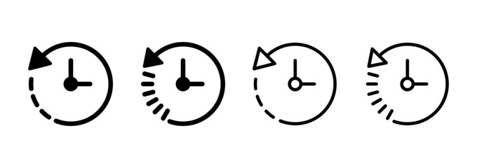 History icon logo design. recent event history sign and symbol