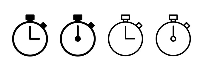 Stopwatch icon logo design. Timer sign and symbol. Countdown icon. Period of time