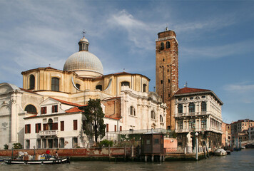 Naklejka premium Church of San Geremia and Palazzo Labia on the Grand Canal, Venice