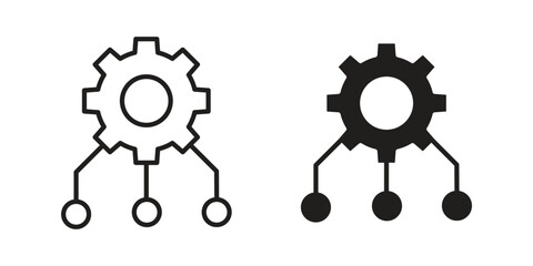 Workflow icon design element. Editable stroke. Vector