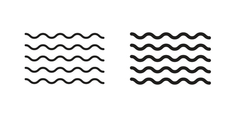 Wave icon design element. Editable stroke. Vector