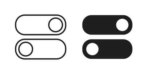 Switch icon design element. Editable stroke. Vector