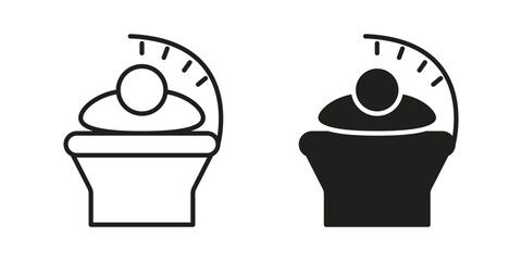 Solarium icon design element. Editable stroke. Vector