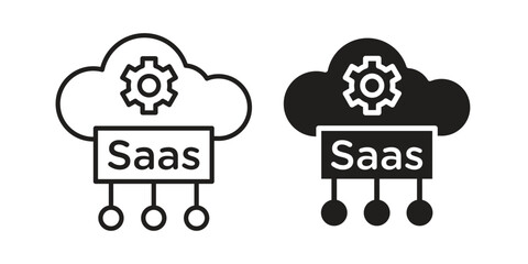 SaaS icon design element. Editable stroke. Vector