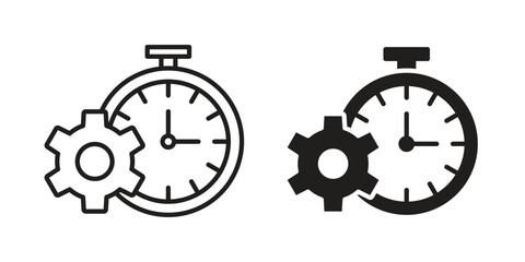 Productivity icon design element. Editable stroke. Vector