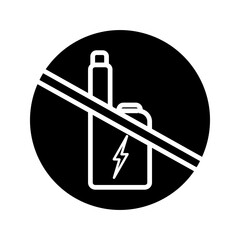  electronic cigarette icon white on background