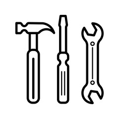  equipment icon white on backgrround