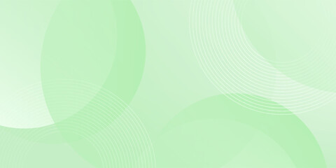 Minimalist soft Abstract Background in Gradient green and white Tones with Circles. Circle effect style geometric, abstract background.