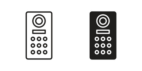 Intercom icon design element. Editable stroke. Vector