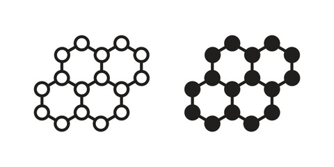 Graphene icon design element. Editable stroke. Vector