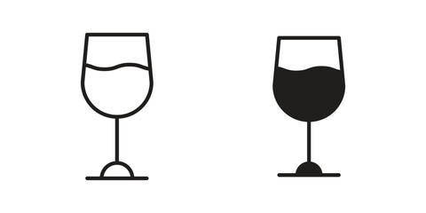 Goblet icon design element. Editable stroke. Vector