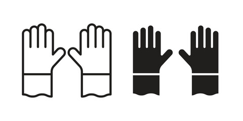 Gloves icon design element. Editable stroke. Vector