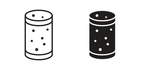 Cork wine icon design element. Editable stroke. Vector