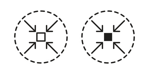 Compact size icon design element. Editable stroke. Vector