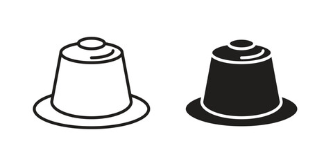 Coffee capsule icon design element. Editable stroke. Vector