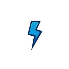 Thunder logo icon flat vector design