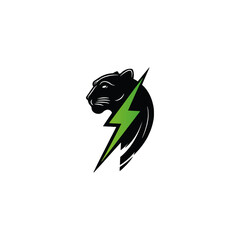 Black panther logo icon flat vector design