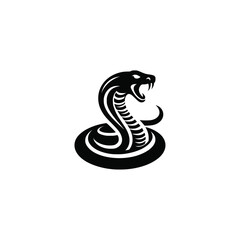 Cobra snake logo icon flat vector design