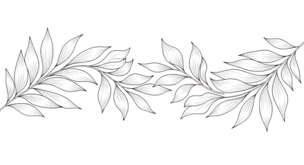 Elegant Silver Laurel Wreath Border Design For Decoration Celebration Achievement Victory Recognition