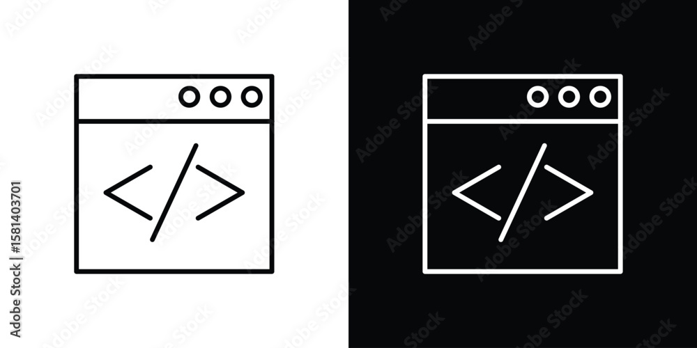 Wall mural web code icon transparent vector isolated