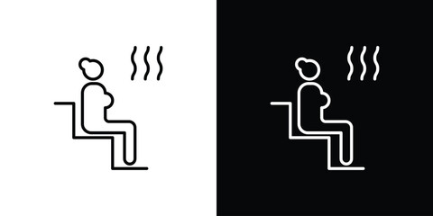 Sauna icon transparent vector isolated