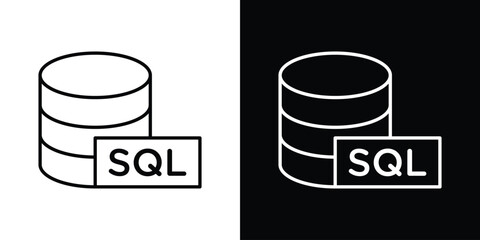 SQL icon transparent vector isolated