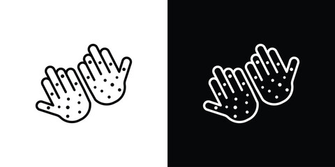 Obraz premium Rash hand icon transparent vector isolated