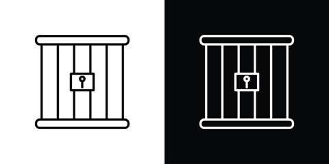 Prison icon transparent vector isolated