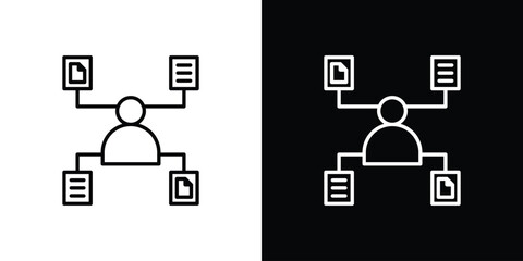 Multitask icon transparent vector isolated