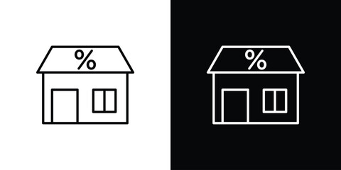 Mortgage rate icon transparent vector isolated