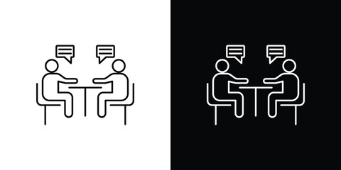 Job interview icon transparent vector isolated