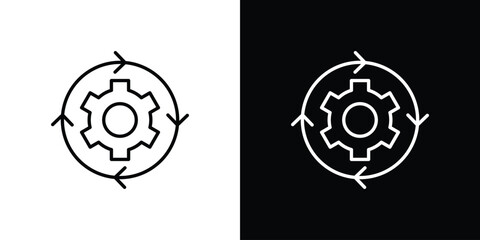 Implementation icon transparent vector isolated