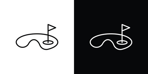 Golf yard icon transparent vector isolated