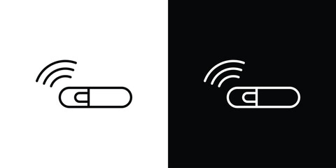 Dog microchip icon transparent vector isolated